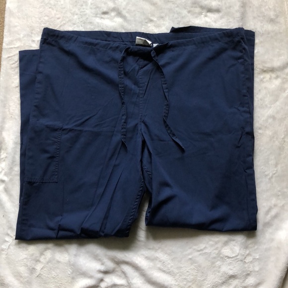 Set of 2 identical size Large navy scrubzone scrub bottoms. - Picture 2 of 5